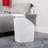  50L Slim Laundry Hamper, Clothes Basket, Lid, Plastic-49635341-111360883