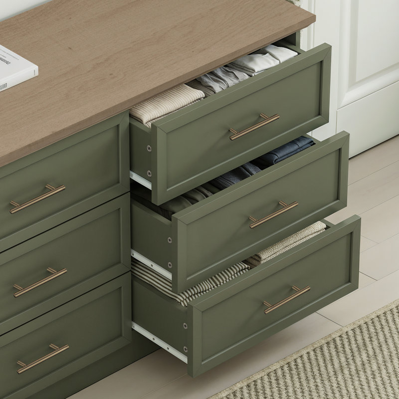 6 Drawer Chest, Kale Green
