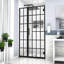 Porte de douche l 40 po x H 72 po Porte de douche pivotante sans cadre avec motif en verre