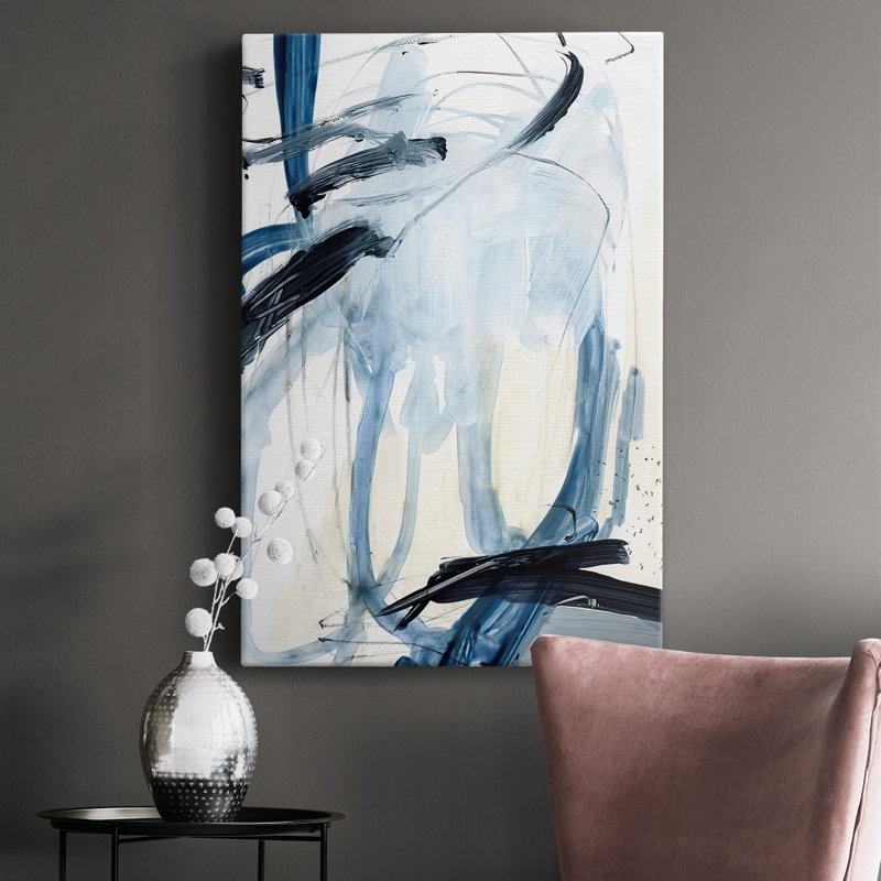 Indigo Swash II - impression sur toile tendue, H 36 po x l 24 po x P 1,5 po