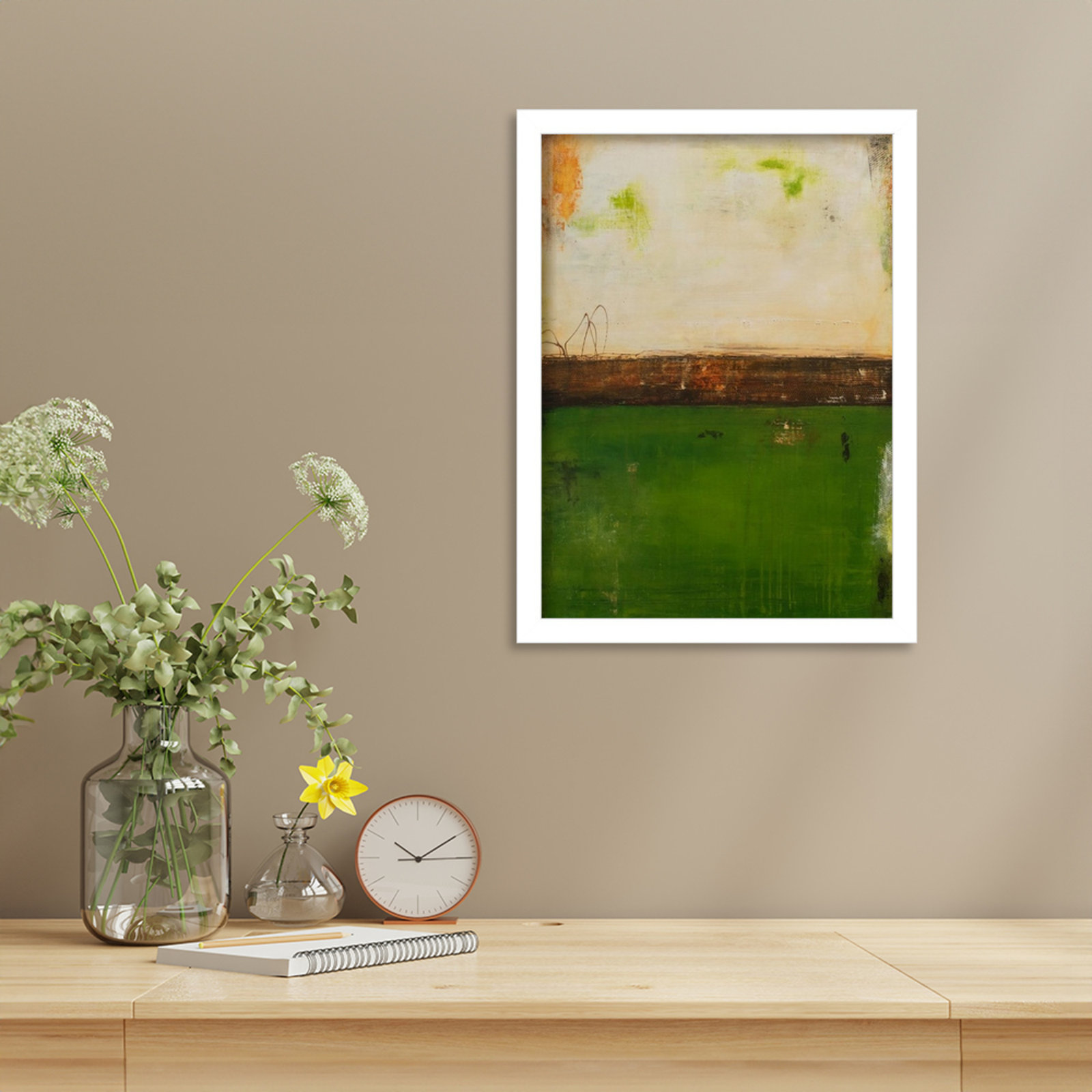 Forest Hill Trail Print by Erin Ashley, White, 17" H x 13" W