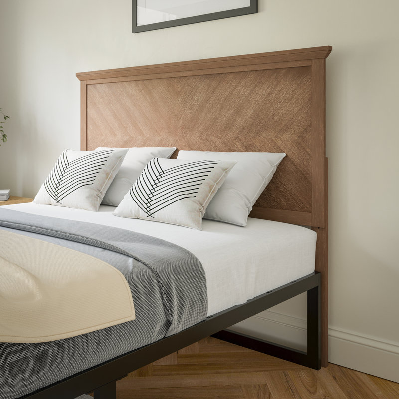 Tête de lit ajustable Culbert Herring, Double, Brun pâle