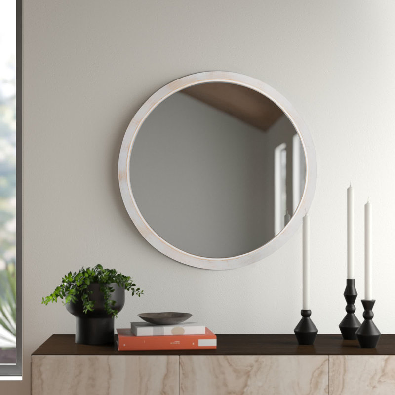 Miroir d'appoint Jakavion Farmhouse, Blanc
