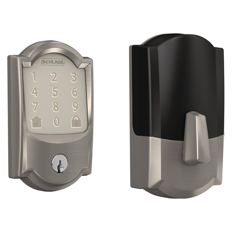 Encode Smart WiFi Deadbolt with Camelot Trim, Satin Nickel, Yes