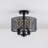 Hiltner 3 - Light 11.81" Semi-Flush Drum Chandelier