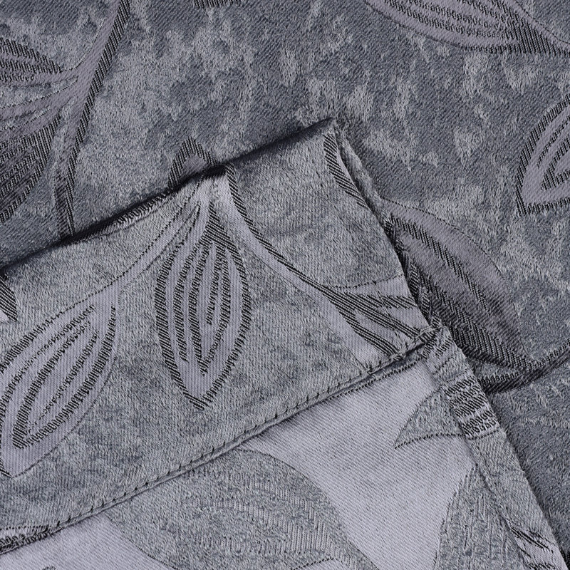Finklea 100% Polyester Floral Room Darkening Grommet Curtain Panels, Charcoal, 46" W x 63" L