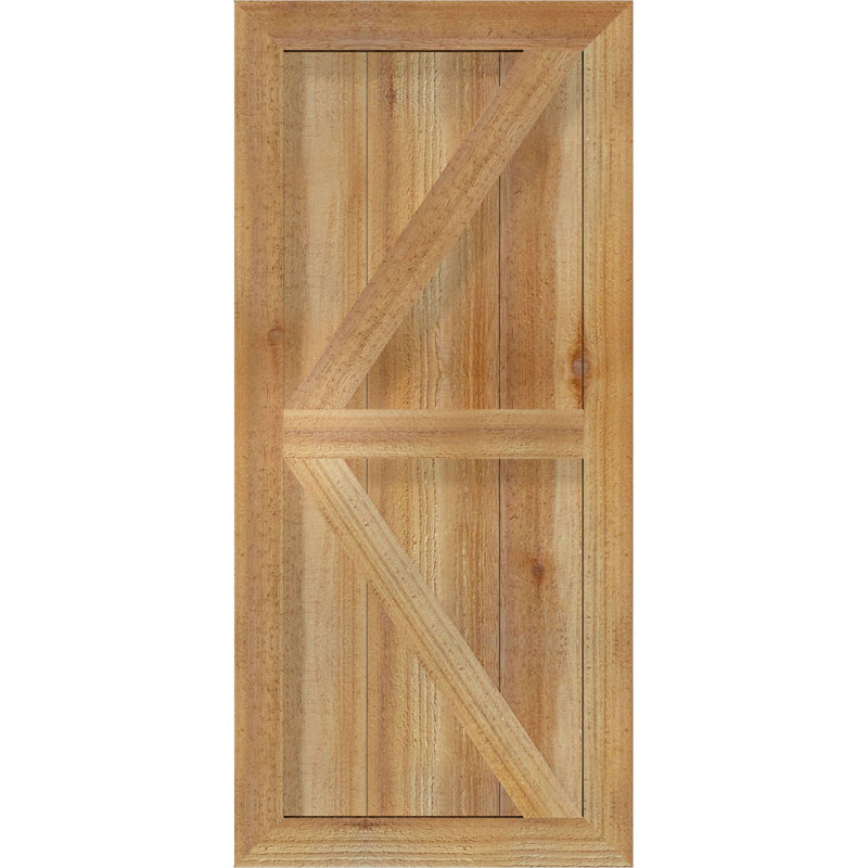 TimberCraft 5 3/8 "encadré avec panneaux n-lattes avec Z-Bar, cèdre rouge de l'Ouest, 16 1/8 po, 35 po