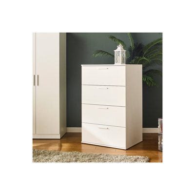  Oliver Farmhouse Four-Drawer Jumbo Chest in White