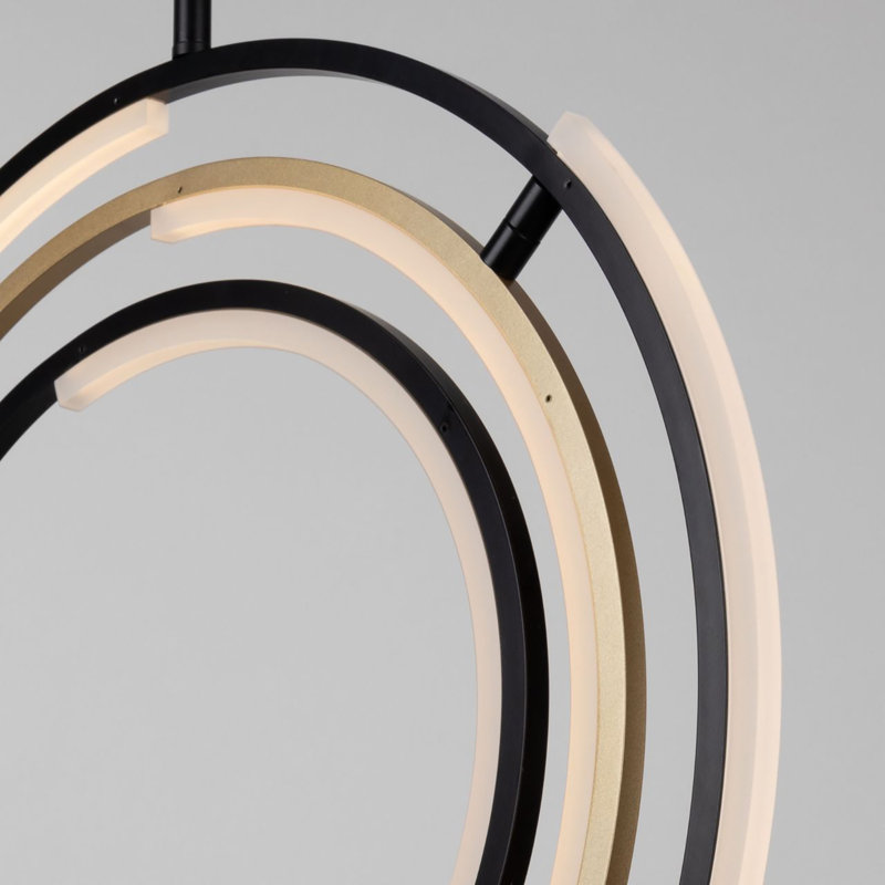 Luminaire suspendu 1 lumière DEL noir et laiton Jadiss