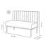 Banc rembourré en similicuir Meegan