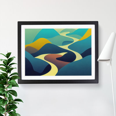 Abstract Mountain River Vol.2 - Framed Print