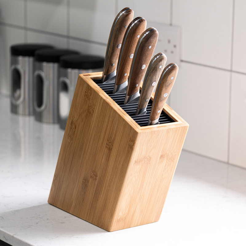 Grunwerg Rockingham Forge 20 Slot Knife Block, Bamboo