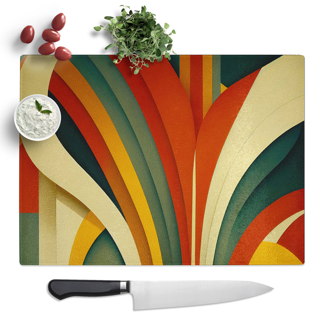 Art Deco Art Vol.2  Glass Chopping Board