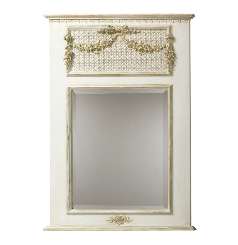 Miroir décoratif Trumeau, Crème, crème