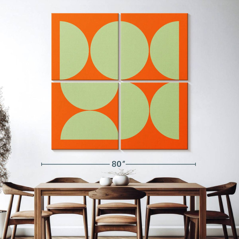 Avery Mid-Century Half Circles Collage I, 74'' H x 74'' W