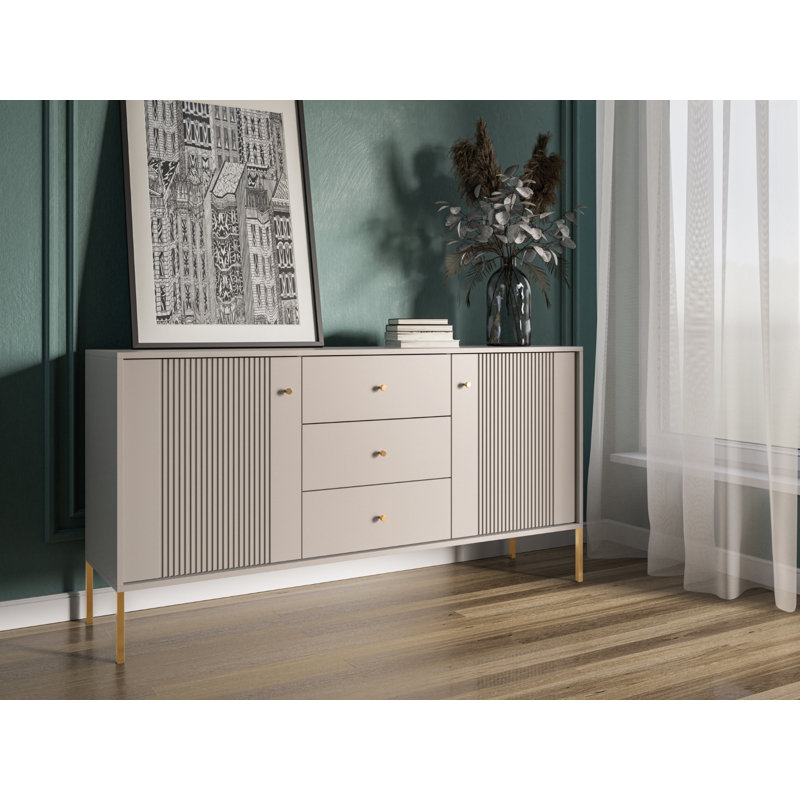 Tanari 154.5cm Sideboard, Cashmere/Gold