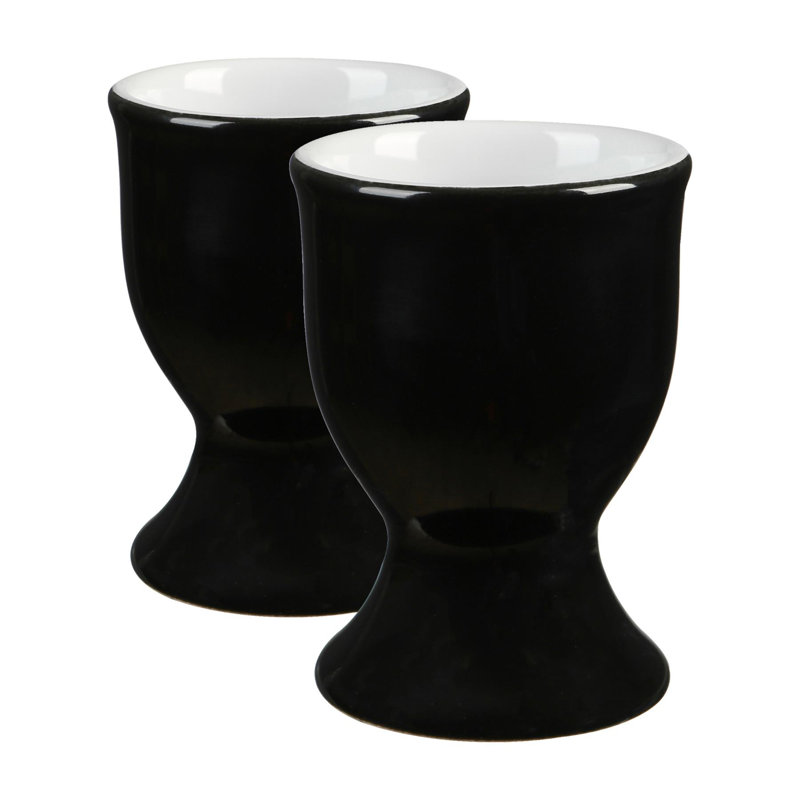Argon Tableware Porcelain Egg Cup, Black
