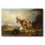 Chèvres dans un paysage - Peinture sur toile tendue par Gauermann - c. Milieu du 19e siècle-1801491081