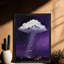 «Black Rainy vintage», art mural encadré noir-232720878