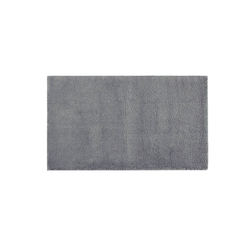 Marshmallow Grey Rectangle Quick Dry 24x40'' Bath Rug with Non-Slip Backing, Rectangle- 40" L x 24" W, Gray