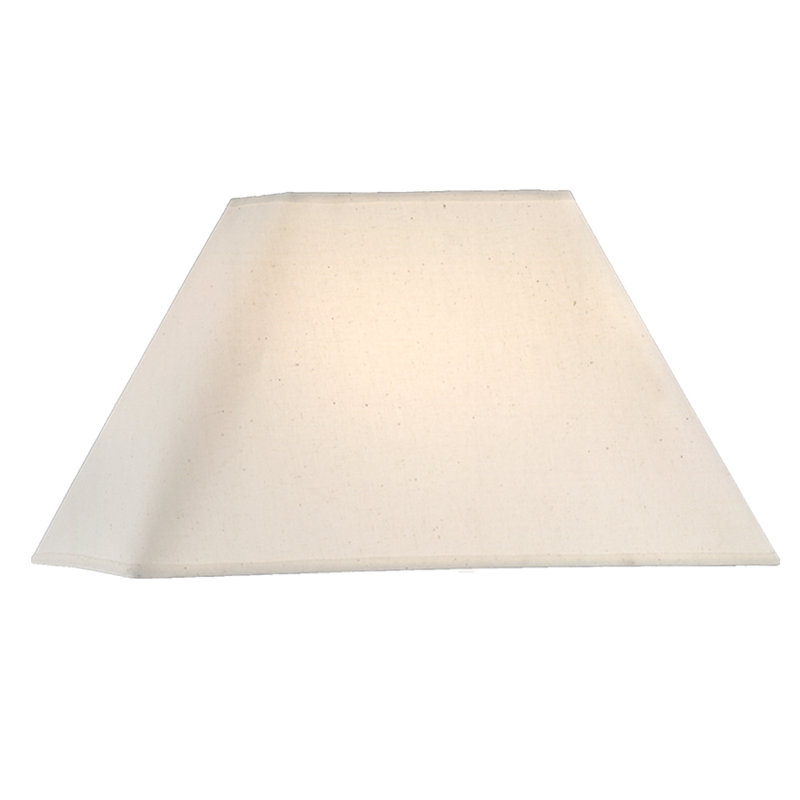 Abat-jour rectangulaire en lin beige clair H 9,5 po x l 9 po