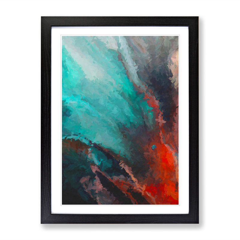 Lifted Higher Abstract - Framed Print, Black, 64cm H x 46cm W x 2cm D