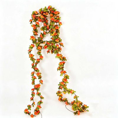 45 Heads Artificial Flower Vines Faux Hanging Garland Plants Wedding Party Home Garden Wall Decor