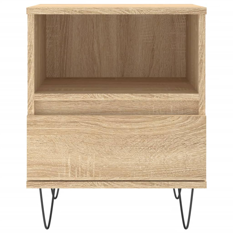 Ebenier 40 cm W Bedside Table, White, Individual
