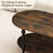 Wooden Oval Coffee Table with Storage