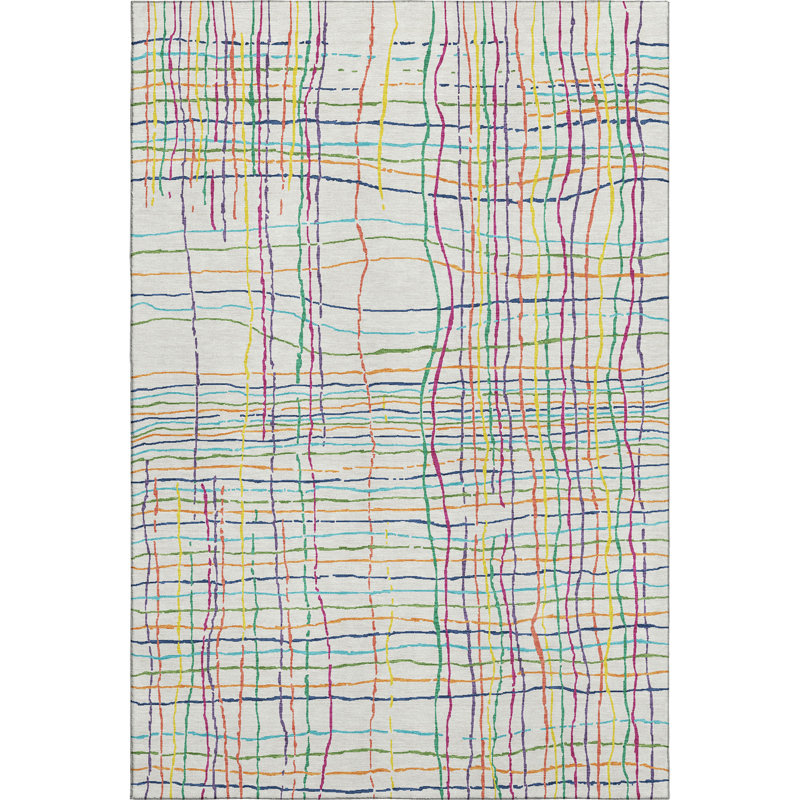 Tapis de qualité supérieure à rayures lavables à la machine AMF998, Rectangle 9 pi x 12 pi
