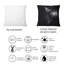 Nuage de gris fumée dans le noir - Coussin décoratif imprimé moderne-2095268997