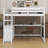 Multifunction Wooden Loft Bed With Desk And Shelves,Two Built-In Drawers-178762407-178762406