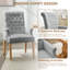 Tufted Upholstered High Back Dining Armchair, Linen-1886541627