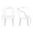 Natalia Dining Chair Black Wood Finish Upholstered Performance Fabric