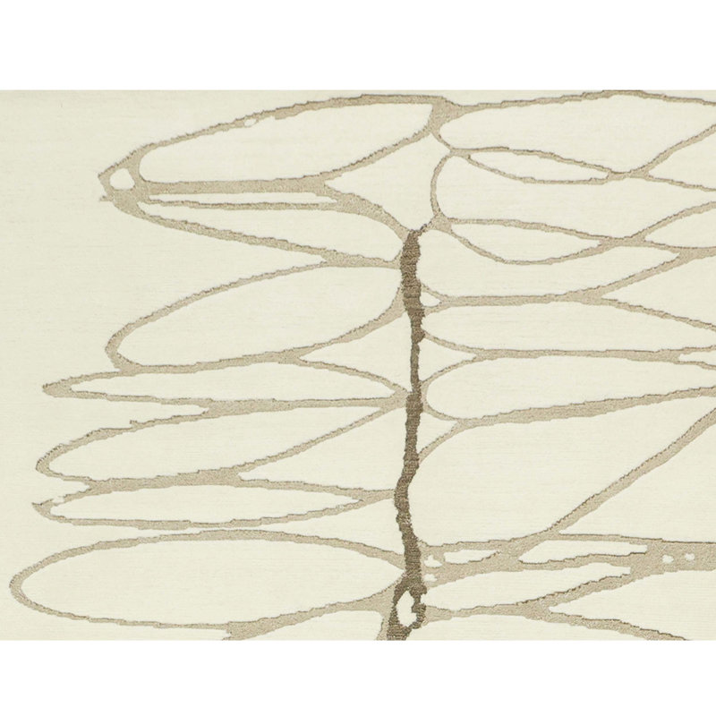 Hand Knotted Abstract Area Rug, Rectangle 8' x 10'