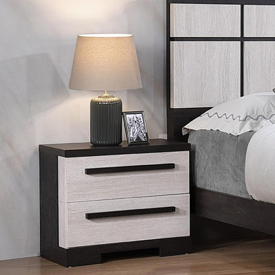 Table de chevet contemporaine à 2 tiroirs 1pc