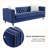 Egidia 83.07'' Velvet Sofa-596081207