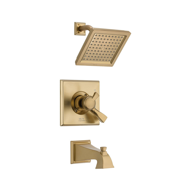 Dryden Tub and Shower Faucet with H2Okinetic Technology, Brilliance Champagne Bronze