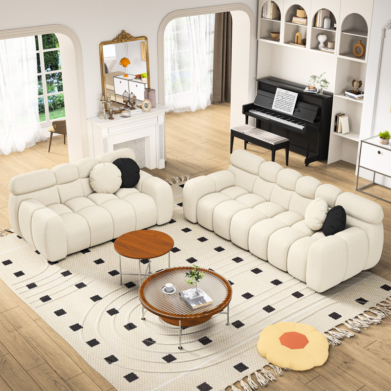 Ensemble de salon 2 pièces Davorin, Beige