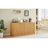 59" Modern Wavy Sideboard, Curved Contour Design Storage Cabinet, 4-Door Cabinet With Storage Function, Suitable For Kitchen/Bedroom/Living Room, 59.0"L X 15.7"W X 27.7"H