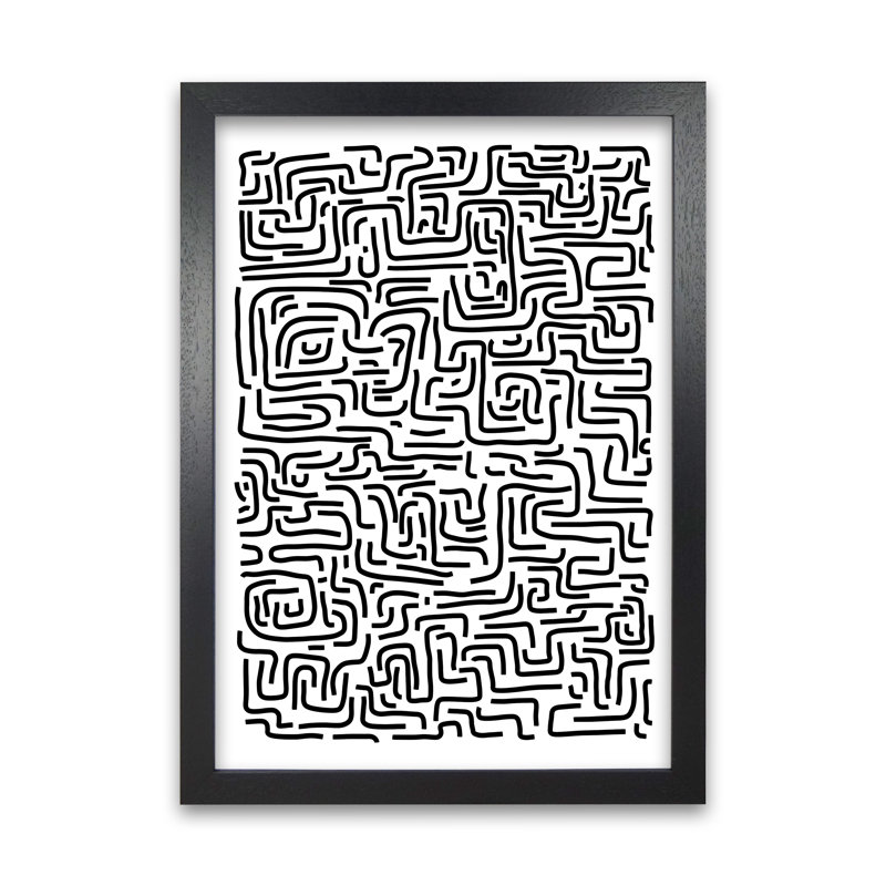 Large Doodle Original - Print, 42cm H x 30cm W x 3cm D, Black Frame