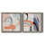 Toile avec cadre gris