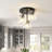 3-light Black Flush Mount Light
