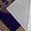 Tapis de couloir en polyester bleu marine / or 2 pi 7 po x 6 pi 7 po Breann