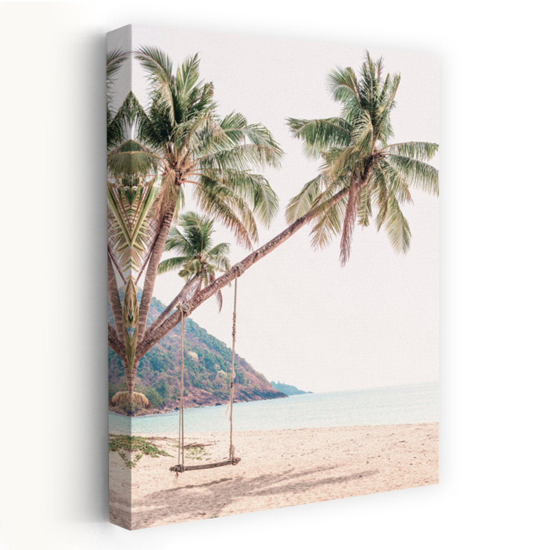 Swing, plage contemporaine, art mural, H 36 po x l 24 po