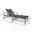 Chaise longue en bois d'acacia et en osier avec positions réglables pour la détente en plein air
