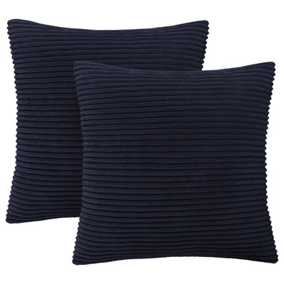 Aspire Homeware Striped Square Velvet Cushion Cover