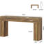 Console de 71 po pour le vestibule, long canapé derrière le canapé