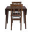 Table de salle à manger pliante pour 4 personnes mesurant 29,9 po x l 46,5 po x 30 po avec pieds en bois d'hévéa massif, espace de salon, petits espaces rectangulaires de style contemporain classique, mobilier de chambre-421749626