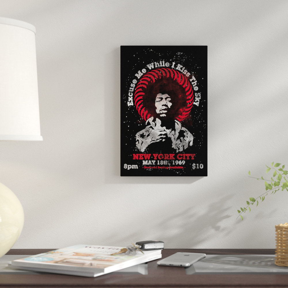 " Jimi Hendrix Experience 1969 U.S. Tour At Madison Square Garden Tribute Poster " by Radio Days East Urban Home Mat 